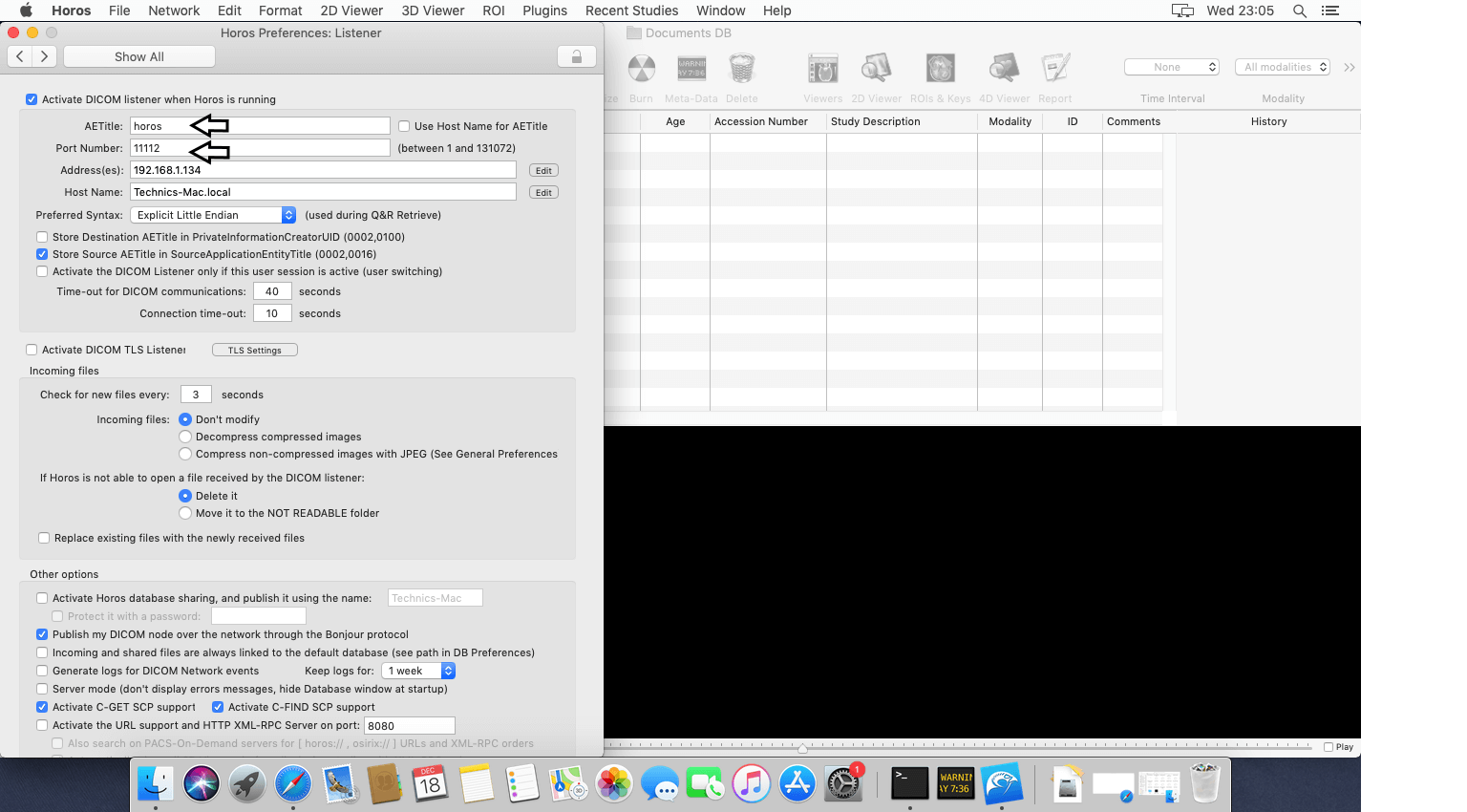 Editing Proxy Pacs Server Settings