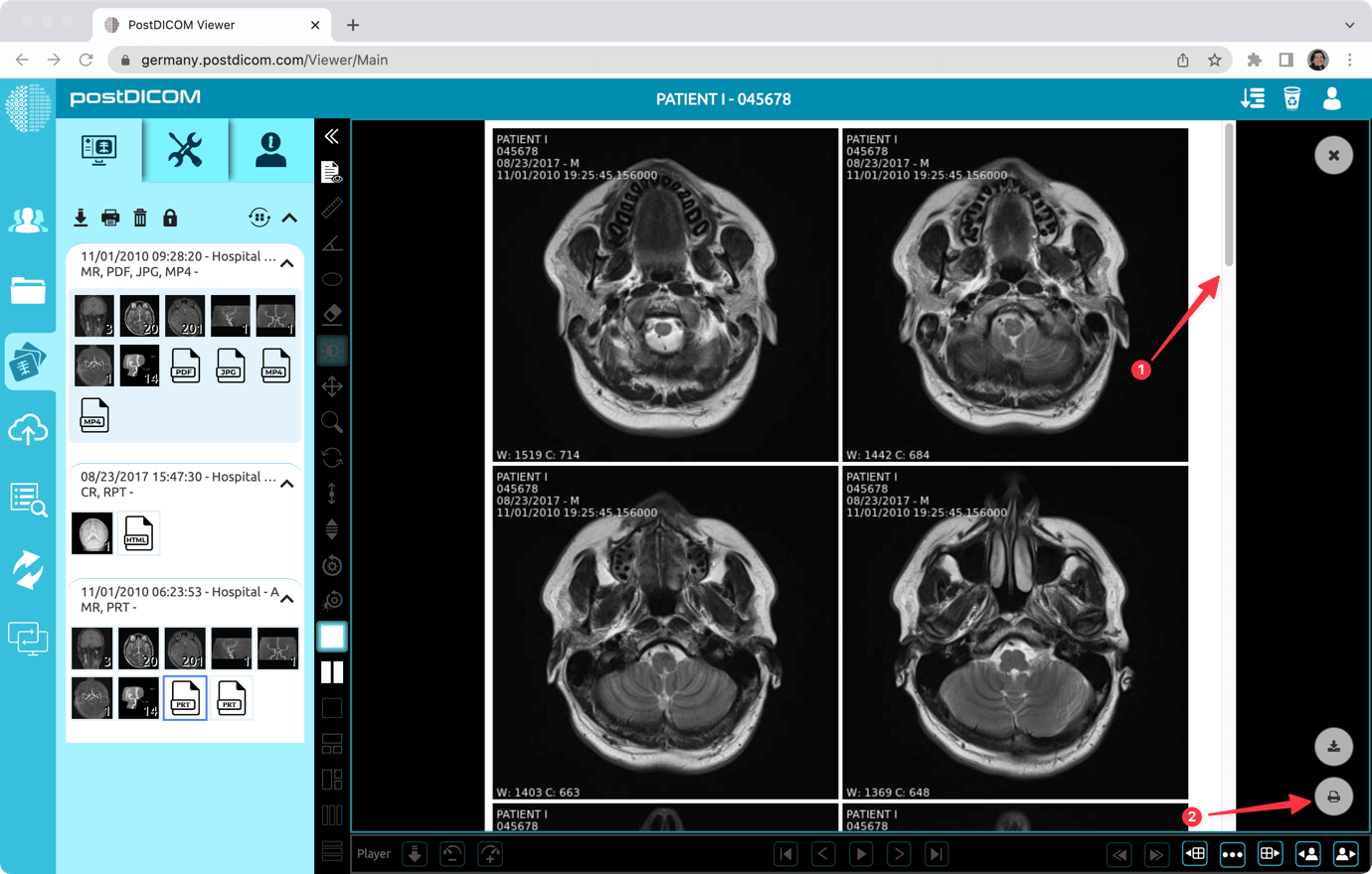 Printing images to HTML and exporting them to PDF