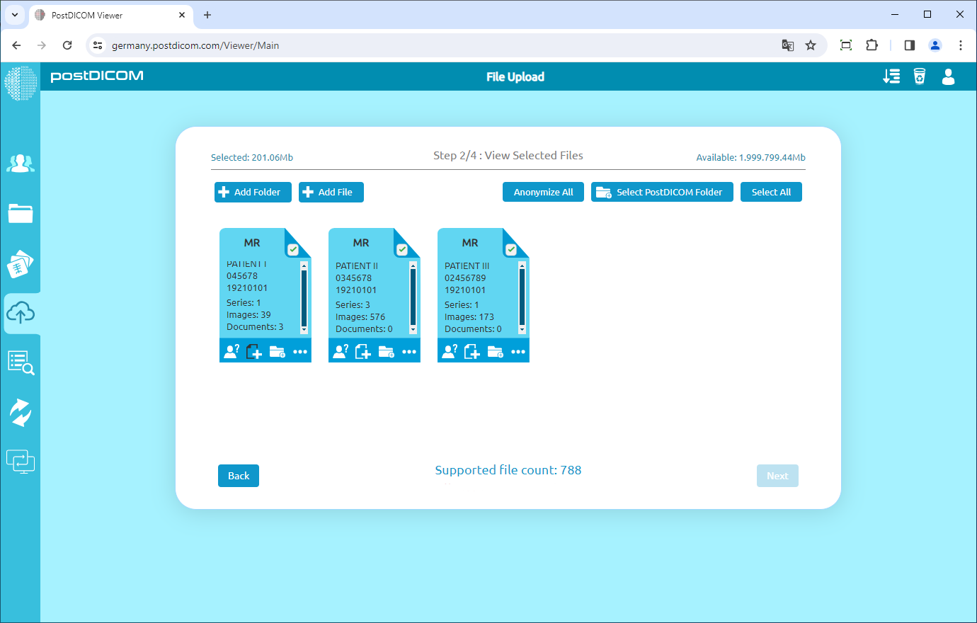 Uploading Clinical Documents with Medical Images